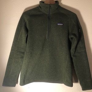 Patagonia Green Half Zip Up Sweater